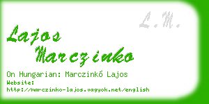lajos marczinko business card