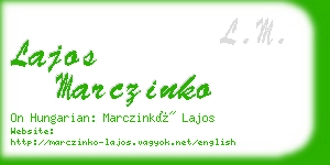 lajos marczinko business card